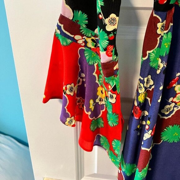 Rixo London Long Sleeve 100% Silk Dress - Picture 4 of 7